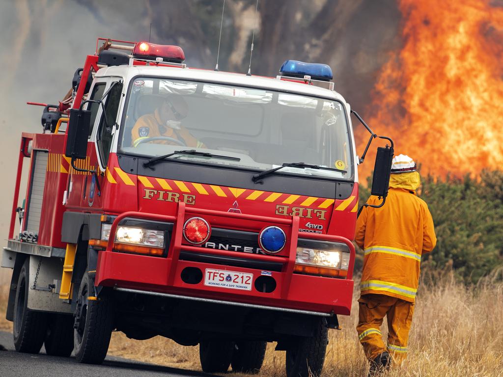 St Marys TFS Volunteers during back burning operations at Fingal. PICTURE CHRIS KIDD