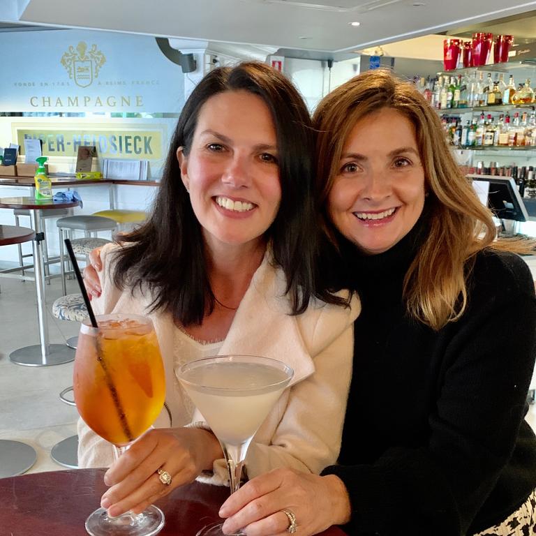 Locals Cheryl Lygo and Leona Fell having a drink at Shuck Restaurant at Main Beach. Picture Jenny Masters