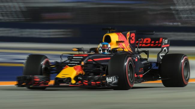 Daniel Ricciardo drives during the second practice session of the Formula One Singapore Grand Prix.