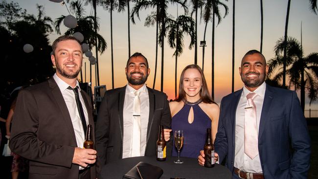 Daniel Casey, Ronald Prakash, Alicia Smith and James Prakash at the Great Humpty Ball Darwin 2024. Picture: Pema Tamang Pakhrin