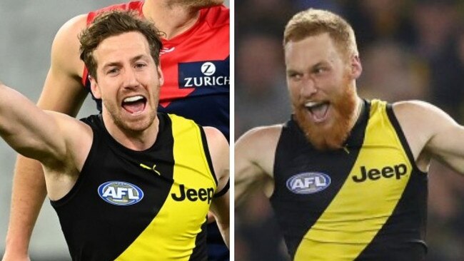 The Tigers say Lambert (L) and Vlastuin (R) will likely return for next week's game. Image: Getty