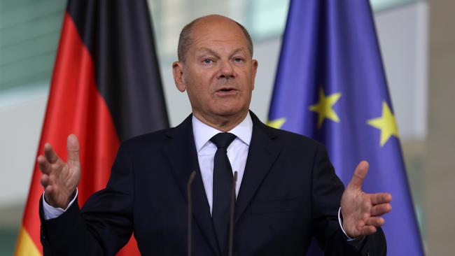 German Chancellor Olaf Scholz hailed the US decision to station long-range weapons in Germany from 2026. Picture: Getty Images