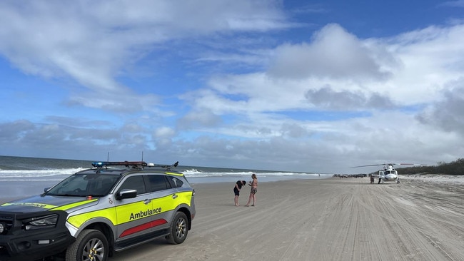 A man is in a critical condition following the near-drowning on Bribie Island. Picture: QAS