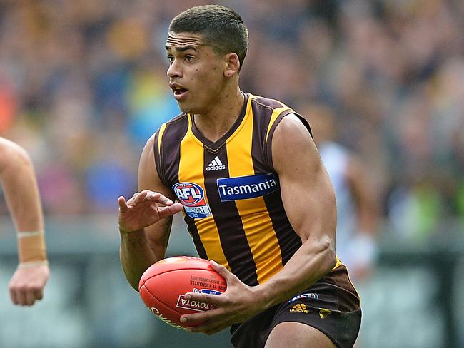 2013 AFL Grand Final at the MCG, Melbourne , Australia - September 28th, Hawthorn V Fremantle. Brad Hill of Hawthorn in action Picture by Tim Carrafa