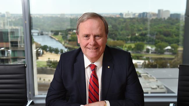 Peter Costello in his office in Melbourne. Picture: Josie Hayden