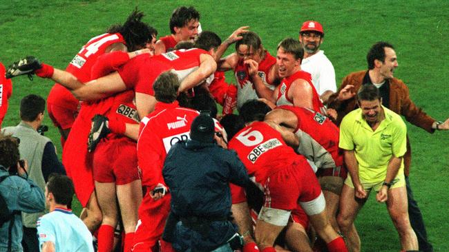 Tony Lockett was at the bottom of this pack.