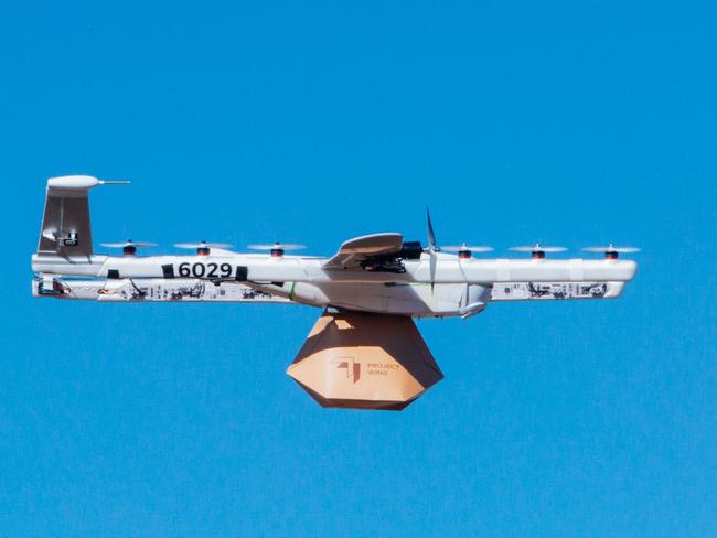 Alphabet has been testing its Project Wing drone deliveries in areas around Canberra. Picture: Supplied