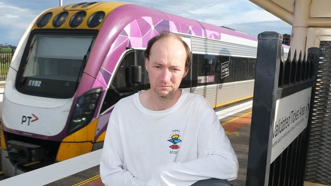 Billy Deikos only travels using public transport, and has spoken about the overcrowding and delays on V/Line trains. Picture: Mark Wilson