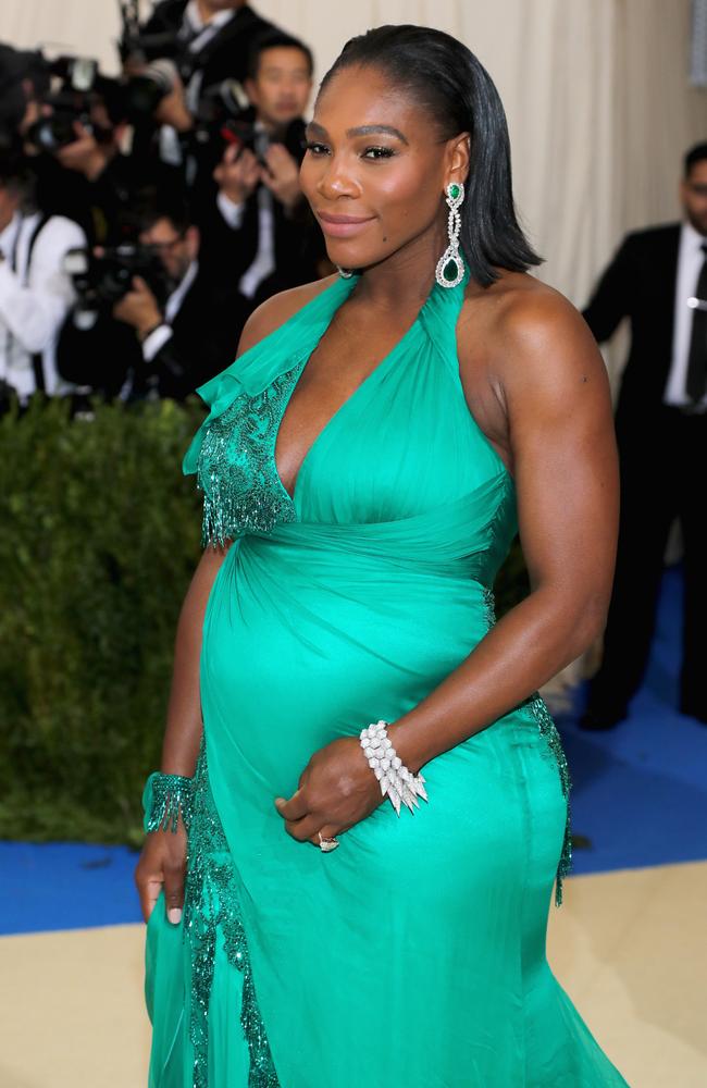 Serena Williams and bump. Picture: Neilson Barnard/Getty Images