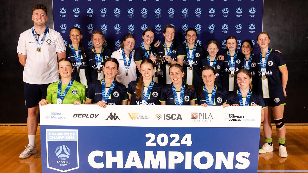 Lindfield FC won the Champion of Champions U18 women title. (Photos: Damian Briggs/FNSW)