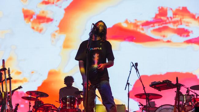 Tame Impala performs at the Brisbane Entertainment Centre, October 2022. Picture: Justin Ma