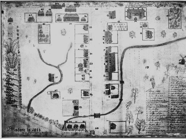 An early 1850s map of Kangaroo Point.