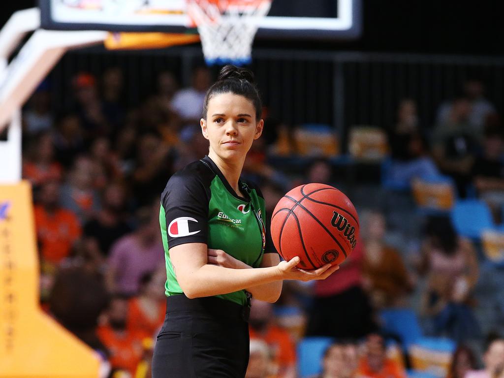 Jacqui Dover, the first female indigenous referee in NBL history, is heading to New York to further her skills. Picture: Brendan Radke