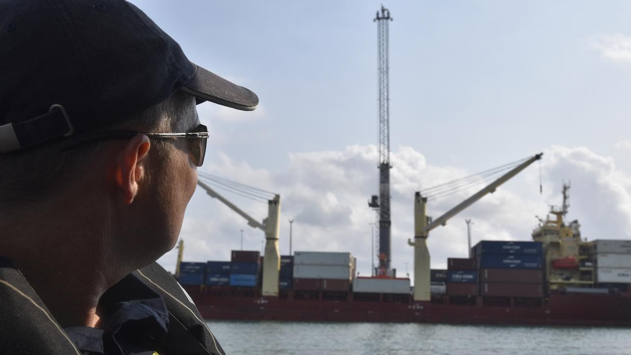 Across Darwin's sea and air ports, the intuition of Australian Border Force officers is put to the test every day to keep the nation safe. Picture: Harry Brill.