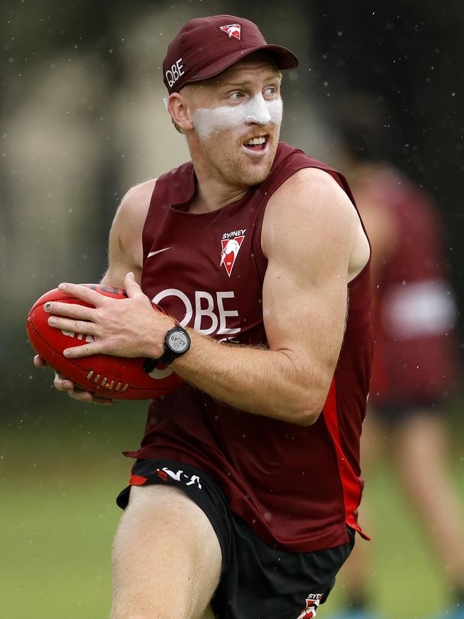 Matt Roberts has become one of Sydney’s go-to men out of defence. Picture: Phil Hillyard