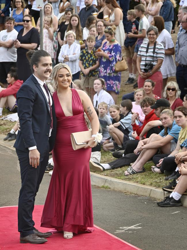 Highfields State Secondary college formal at Highfields Cultural Centre. Chelsea Maddern and Drew Crooks.