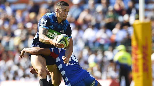 Sonny Bill Williams of the Blues in action in Cape Town.