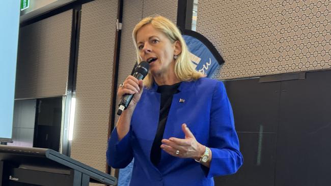 LNP incumbent for Moncrieff Angie Bell at the Gold Coast Central Chamber of Commerce Meet the Federal Candidates Breakfast. Photo: Kathleen Skene