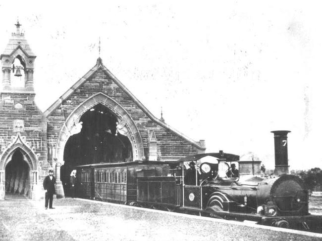 The old No. 1 mortuary train station at Rookwood Cemetery was one of four stations that used to exist there. Picture: Supplied