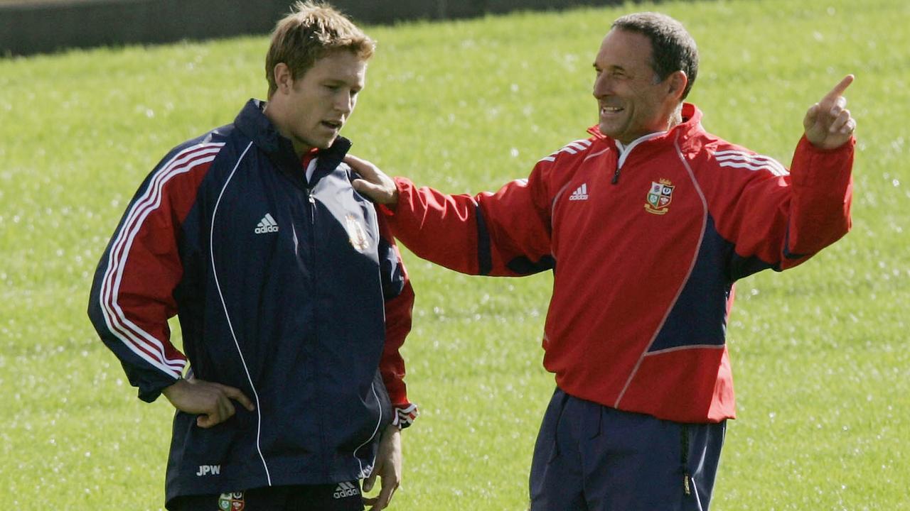 Jonny Wilkinson of the Lions is coached by Dave Alred at North Harbour Stadium.