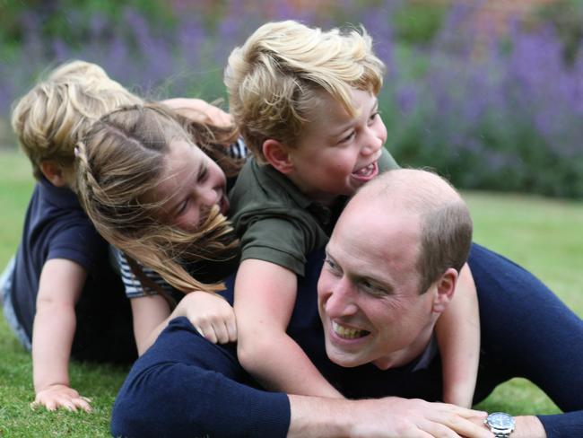 Prince William celebrating is 38th birthday with the release of a beautiful photograph with his kids. Picture: The Duchess of Cambridge/Kensington Palace via Getty