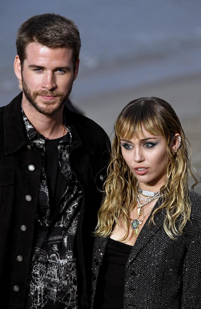 Miley Cyrus has hit out at rumours she and hubby Chris Hemsworth have split. Picture: Getty Images