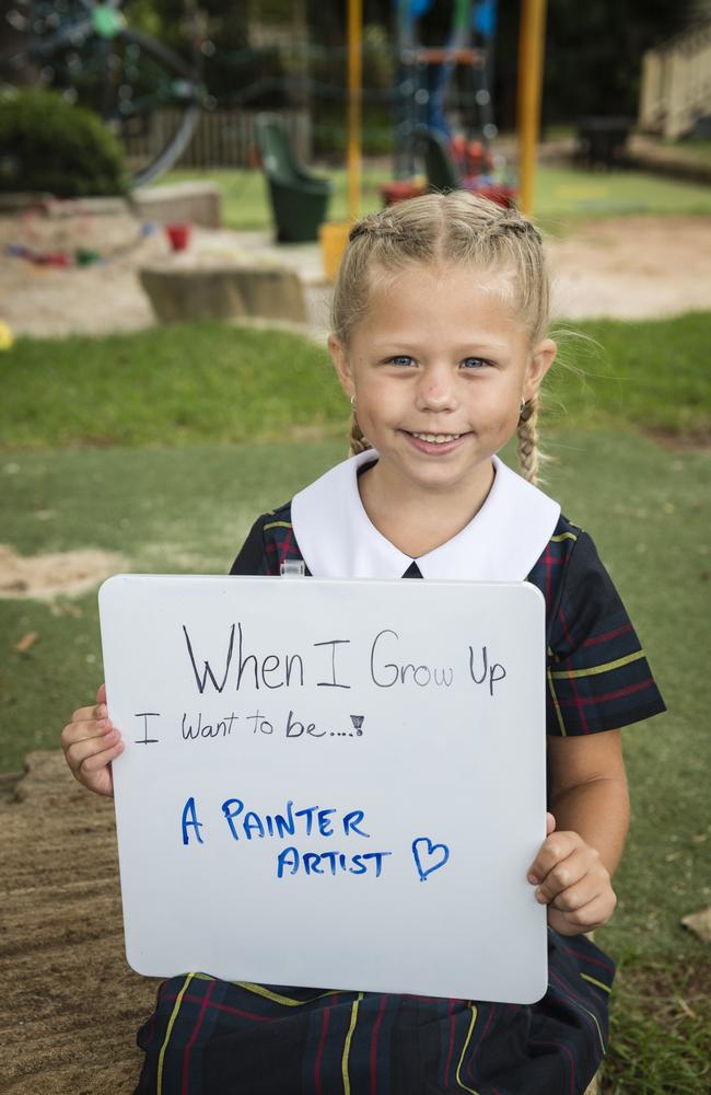 Fairholme College Prep student Isla Watts on the first day of school, Tuesday, January 23, 2024. Picture: Kevin Farmer