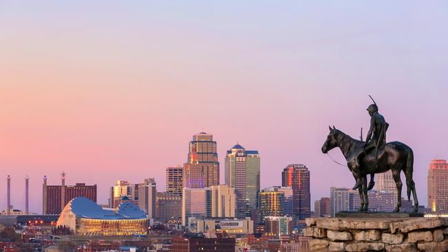 The Scout statue, which overlooks Kansas City.