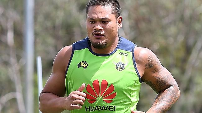 Joey Leilua is set to return in a huge boost for the Raiders. Picture Kym Smith