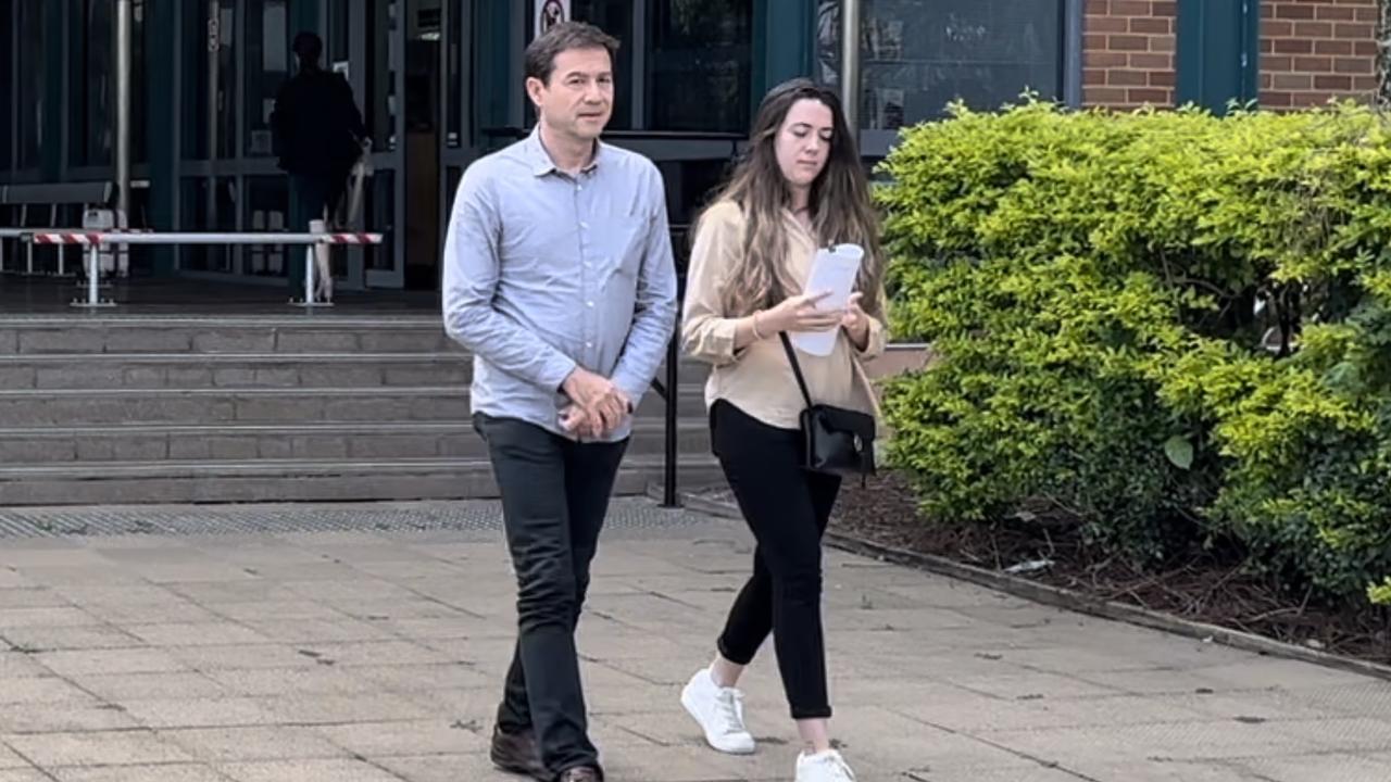 Theo Hayez's godfather Jean-Philippe Pector and cousin Lisa Hayez outside the court on Friday. Picture: Savannah Pocock