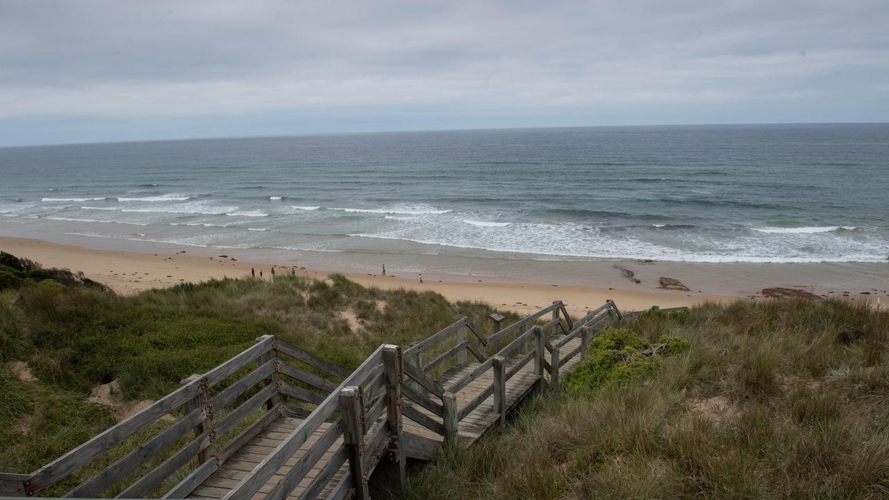 The stairs accessing Forrest Caves Beach on Phillip Island. Picture: NewsWire / Nicki Connolly