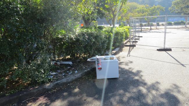 Rubbish left at 48 Creek Rd, Mt Gravatt East. The site was formerly Central Fair Shopping Centre. Photo: Kristy Muir