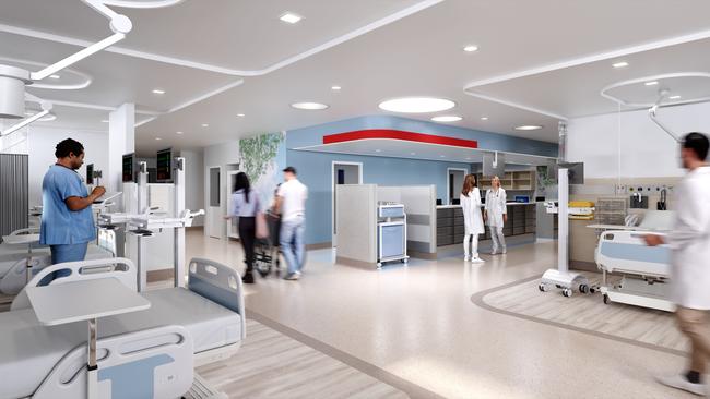 Artist impressions for the new emergency department planned for the current Bankstown-Lidcombe Hospital.