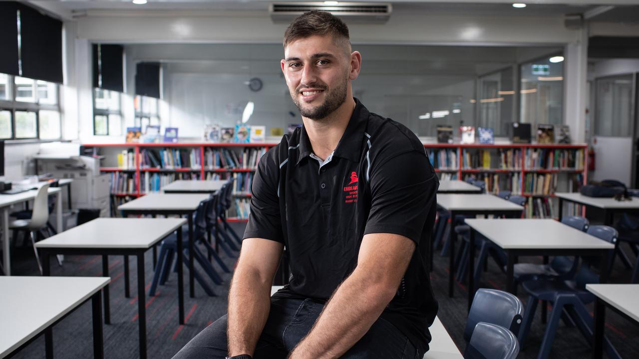 Billy Tsikrikas may have to take leave from his job as a teacher Endeavour High School afteer being named on an extended bench for Bulldods this weekend. Picture: Julian Andrews
