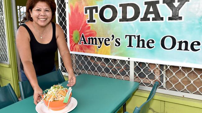 Amye Un from the famous Laksa House on the Stuart highway has been serving up her famous  laksas, Portuguese chicken and oxtail soup for well over 10 years. Picture: Katrina Bridgeford