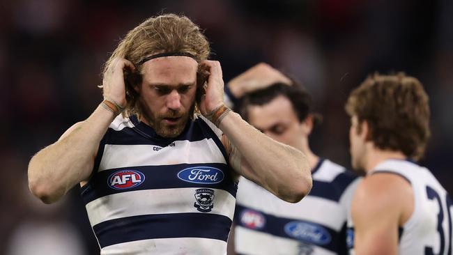 Cameron Guthrie laments Geelong’s woes.