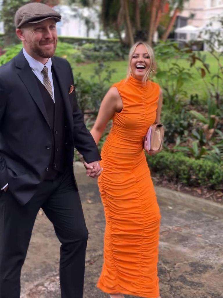 Singer-songwriter Samantha Jade and husband Pat Handlin appeared to be enjoying the day. Picture: Instagram