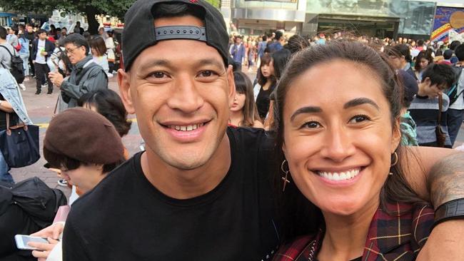 Israel Folau and his wife Maria. Picture: Instagram