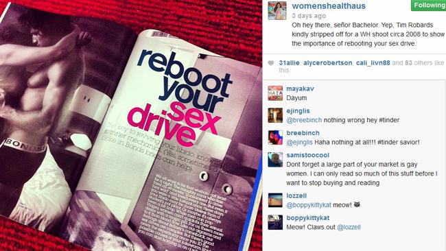 Women's Health magazine posted this pic of Robards when he posed for a shoot back in 2008. Picture: Twitter