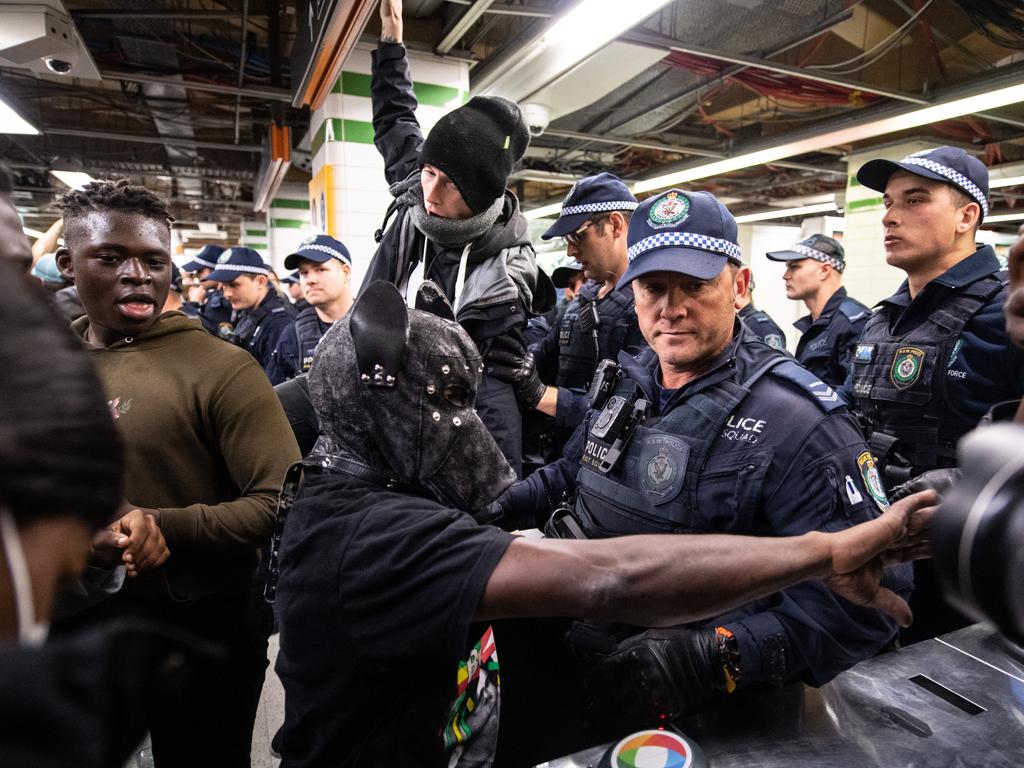 Around 30 people were hit with pepper spray. Picture: James Gourley/AAP