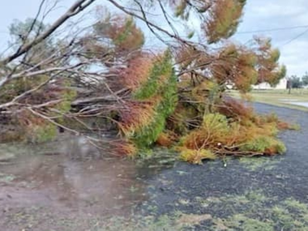 Jandowae copped the brunt of a severe thunderstorm on Wednesday. Photo: Social media.