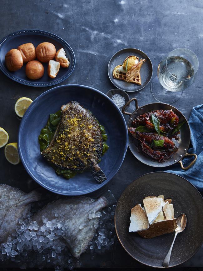 John Dory fish with scampi and basil pistou at The Star’s Flying Fish.