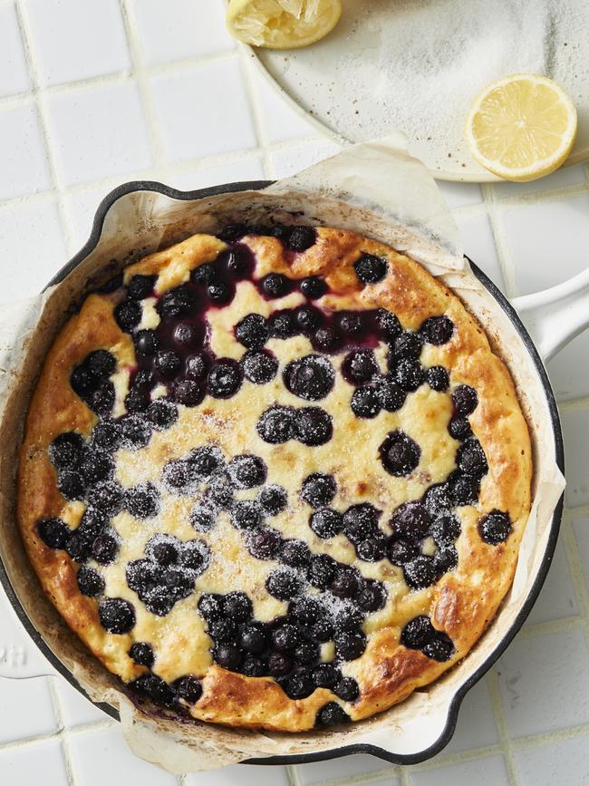 Giant ricotta, lemon &amp; blueberry hotcake