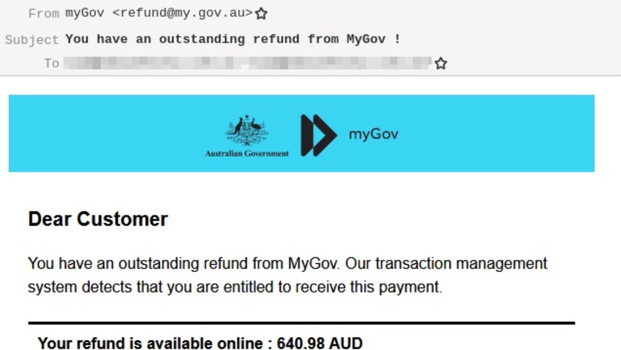 Mygov Email Scam Sparks Urgent Warning Au — Australias Leading News Site 
