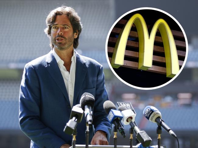 The AFL is under fire from clubs over a McDonald's sponsorship deal.