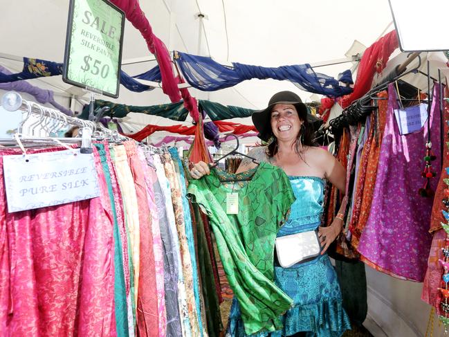 Designer and Falls Festival stall holder Victoria Paul. Picture: PATRICK GEE