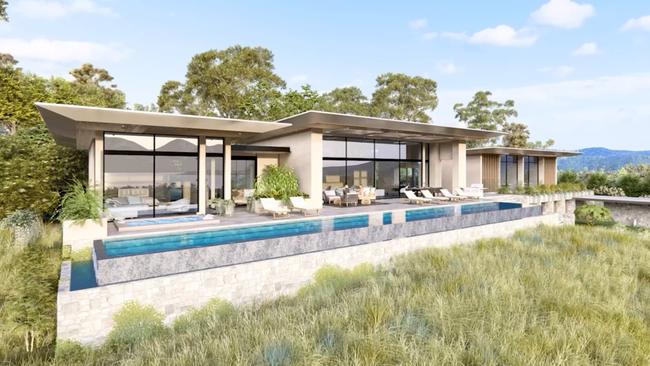 An artist’s impression of the forthcoming villa at Saffire Freycinet.