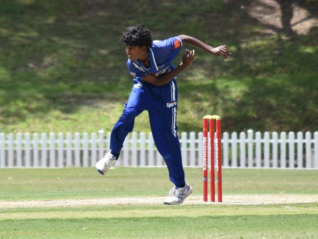 Sai Charan Ramtenki has a bowl for Bankstown. Picture: Sean Teuma.