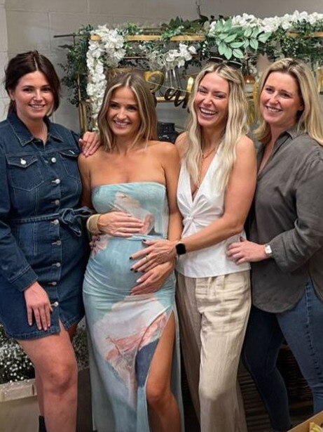 Lucy Graham with friends at her ‘baby shower/wedding’. Picture: Instagram