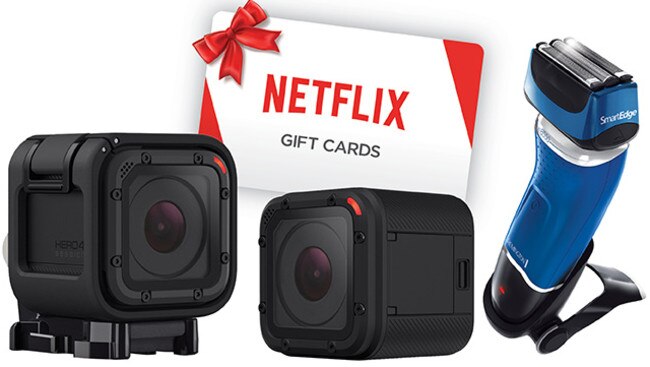 GoPro Hero 4, Netflix Gift Card, Remington SmartEdge razor.